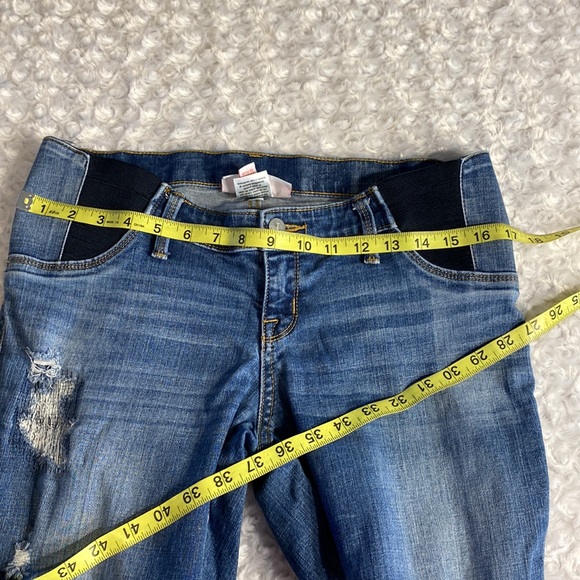Isabel MATERNITY skinny jeggings size 6 distressed denim Pregnancy post Stretch - Picture 9 of 9